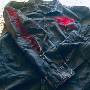 Men’s 2X Affliction Vintage Designer button up.